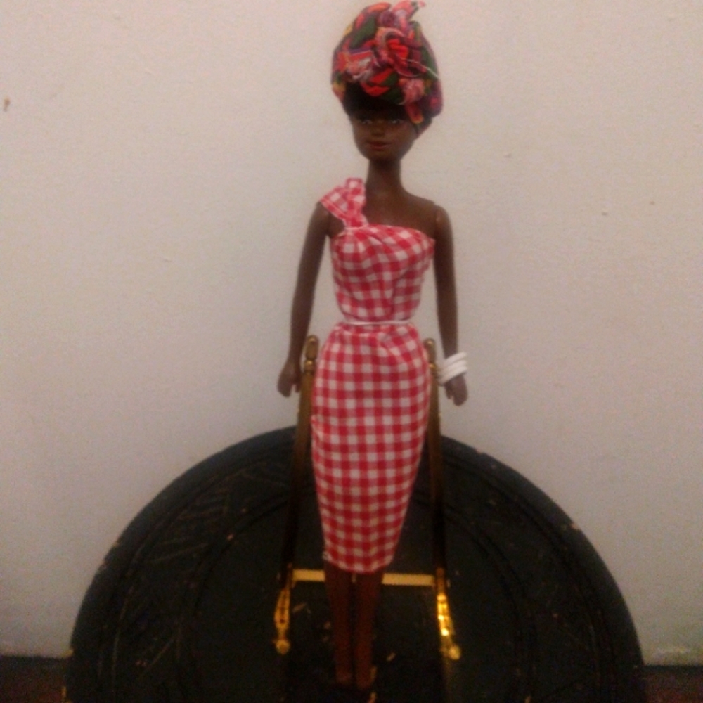 African Barbie doll vintage handmade  collective item
